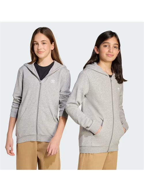 full zip hoodie ADIDAS ORIGINAL | JX2790MGREYH/WHITE